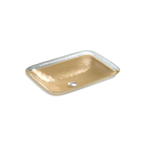 Inia Wading Pool Glass Vessel Bathroom Sink In Opaque Sandalwood